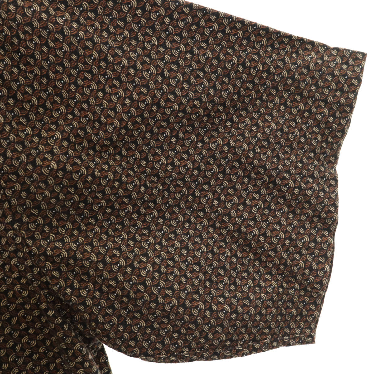 PERRY ELLIS ペリー エリス 90s オールド 総柄 半袖 シャツ XL ブラウン系 メンズ