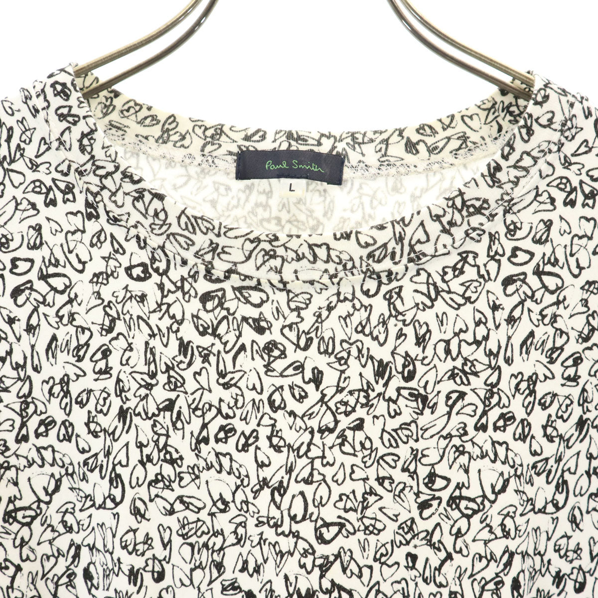 Paul Smith ポールスミス 日本製 総柄 半袖 Tシャツ L ホワイト メンズ