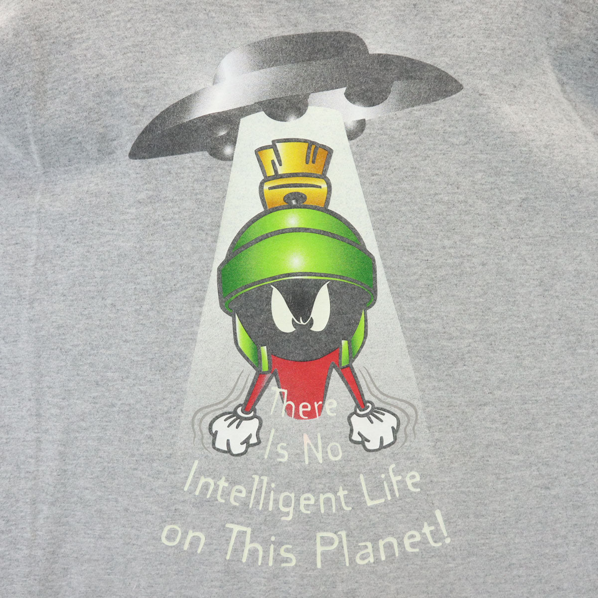 WARNER BROS STUDIO STORE ワーナーブラザーズ スタジオストア 90s USA製 オールド ルーニーテューンズ マービン・ザ・マーシャン 半袖 リンガー Tシャツ M グレー メンズ