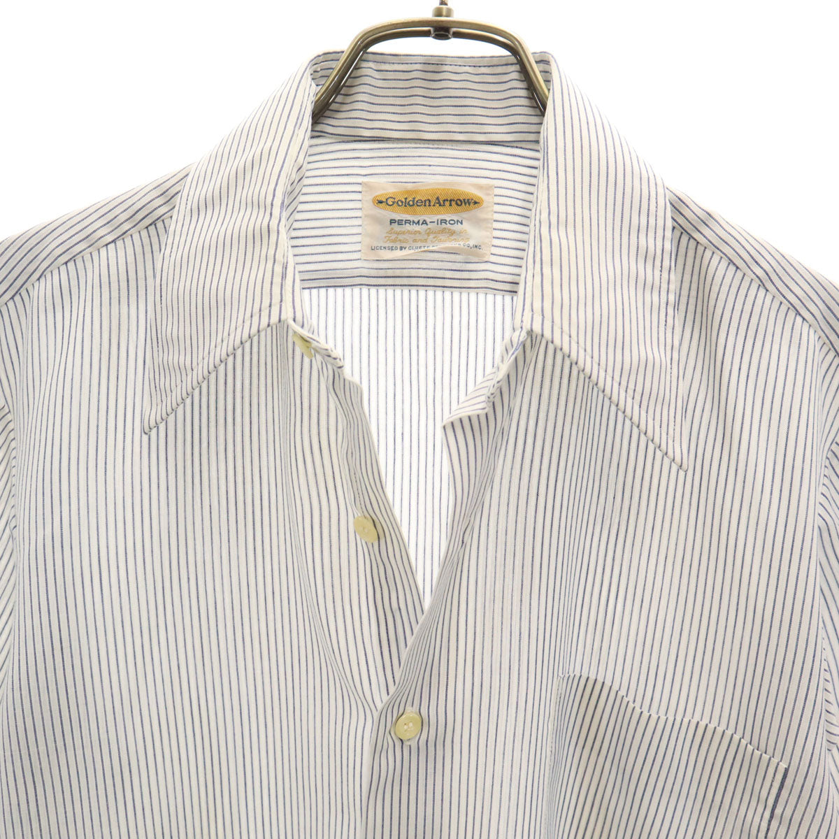 Golden Arrow ゴールデンアロー 70s 80s ヴィンテージ 半袖 シャツ ブルー系 メンズ