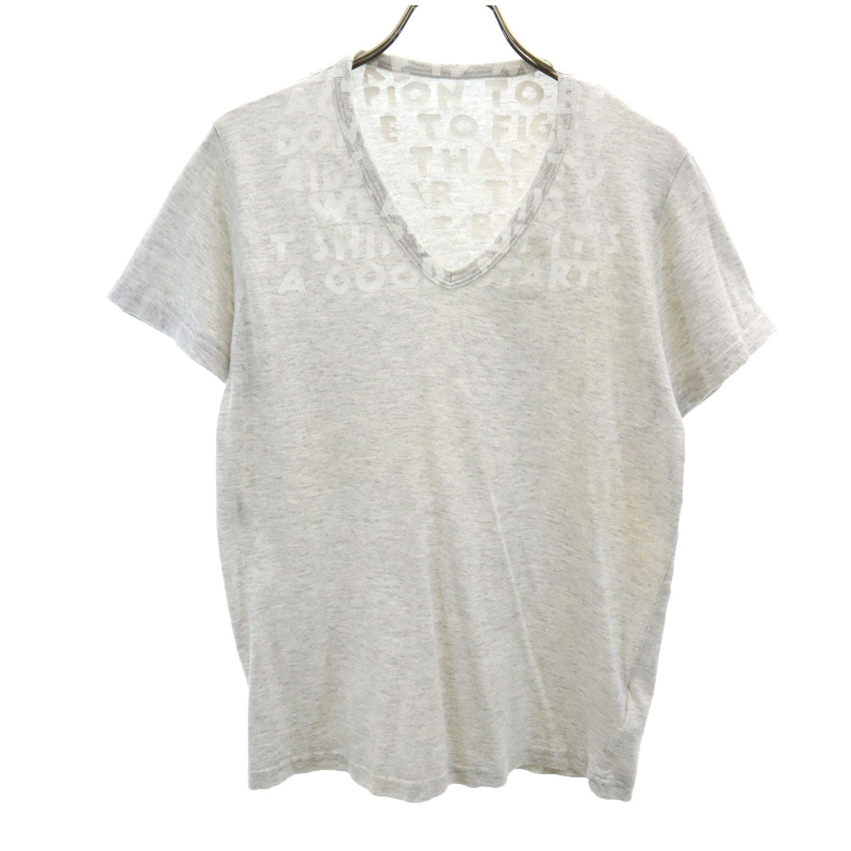 MARTIN MARGIELA マルタンマルジェラ 半袖 Vネック Tシャツ S グレー系 レディース