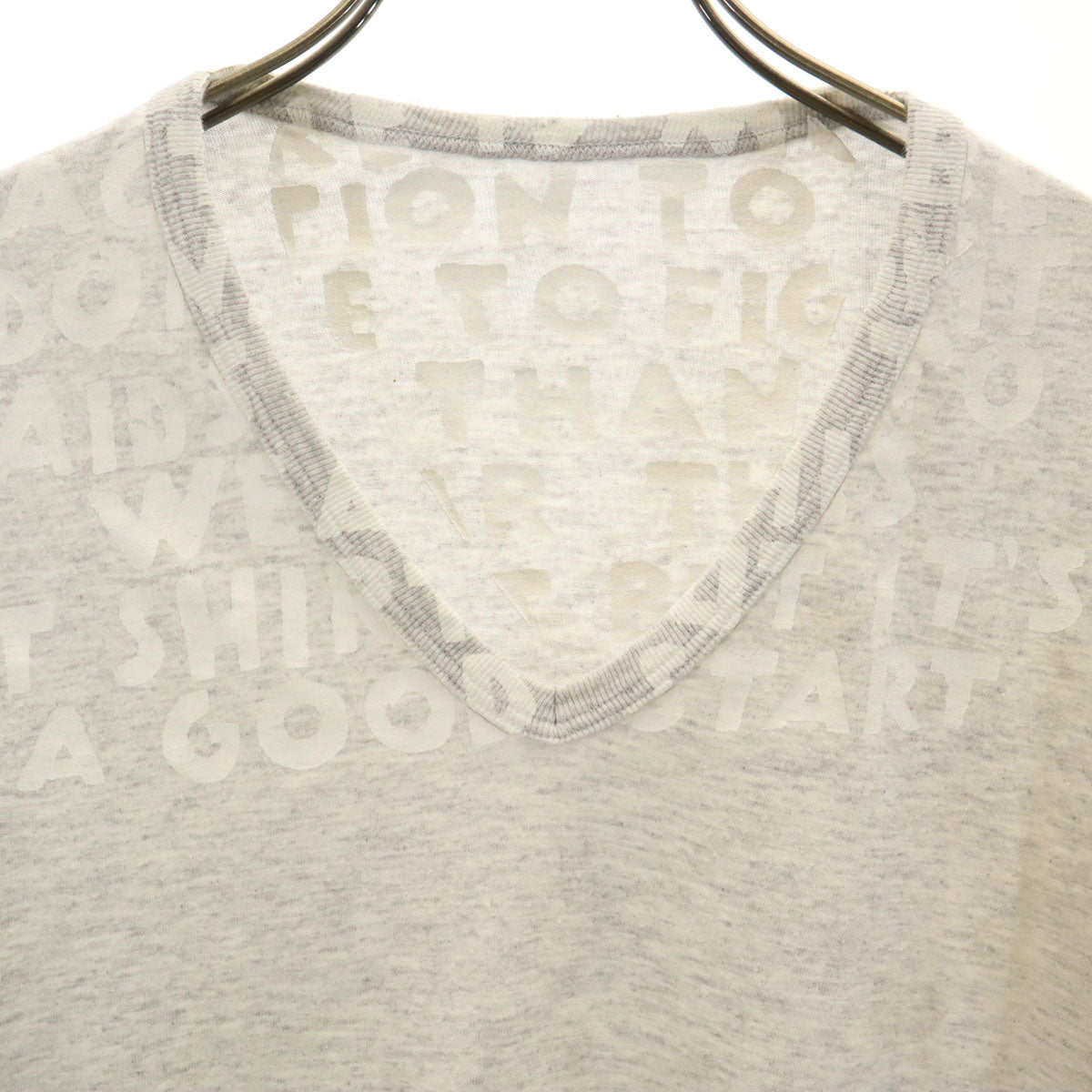 MARTIN MARGIELA マルタンマルジェラ 半袖 Vネック Tシャツ S グレー系 レディース