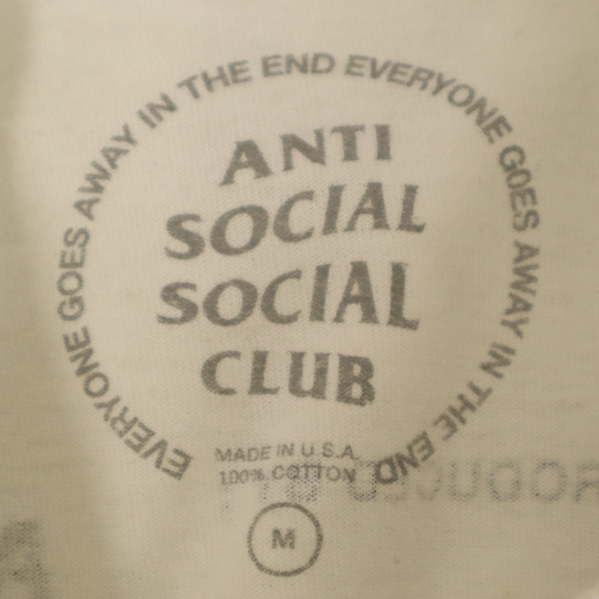 ANTI SOCIAL SOCIAL CLUB アンチソーシャルソーシャルクラブ 日本製 半袖 Tシャツ M ホワイト メンズ