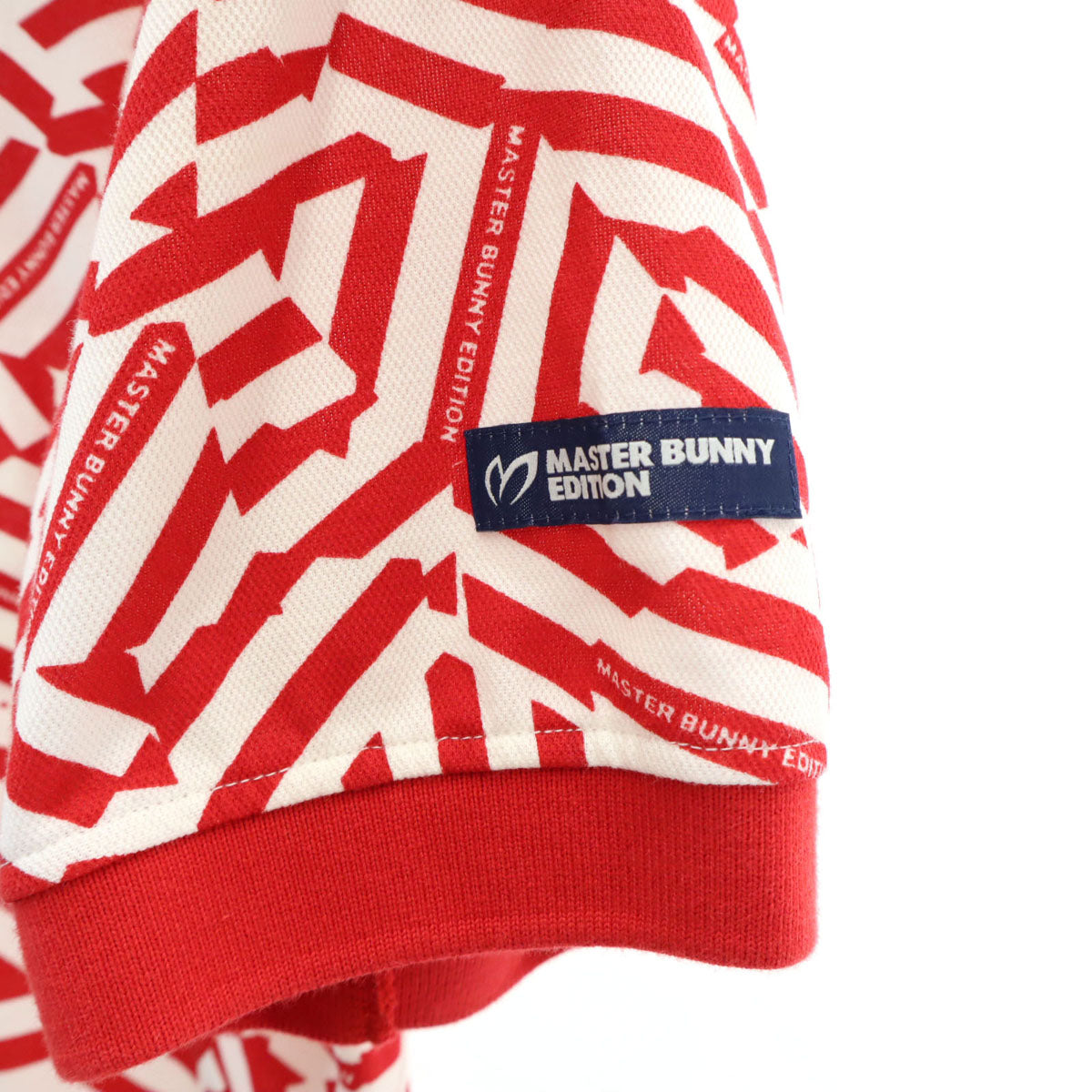 MASTER BUNNY EDITION マスターバニーエディション 日本製 総柄 ゴルフ 半袖 ポロシャツ 4 レッド メンズ