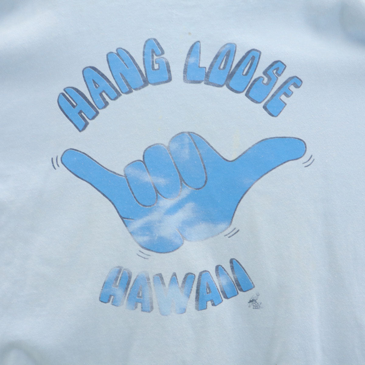 Sunstrokes サンストロークス 70s 80s ヴィンテージ バックプリント 半袖 Tシャツ L 水色 シングルステッチ メンズ