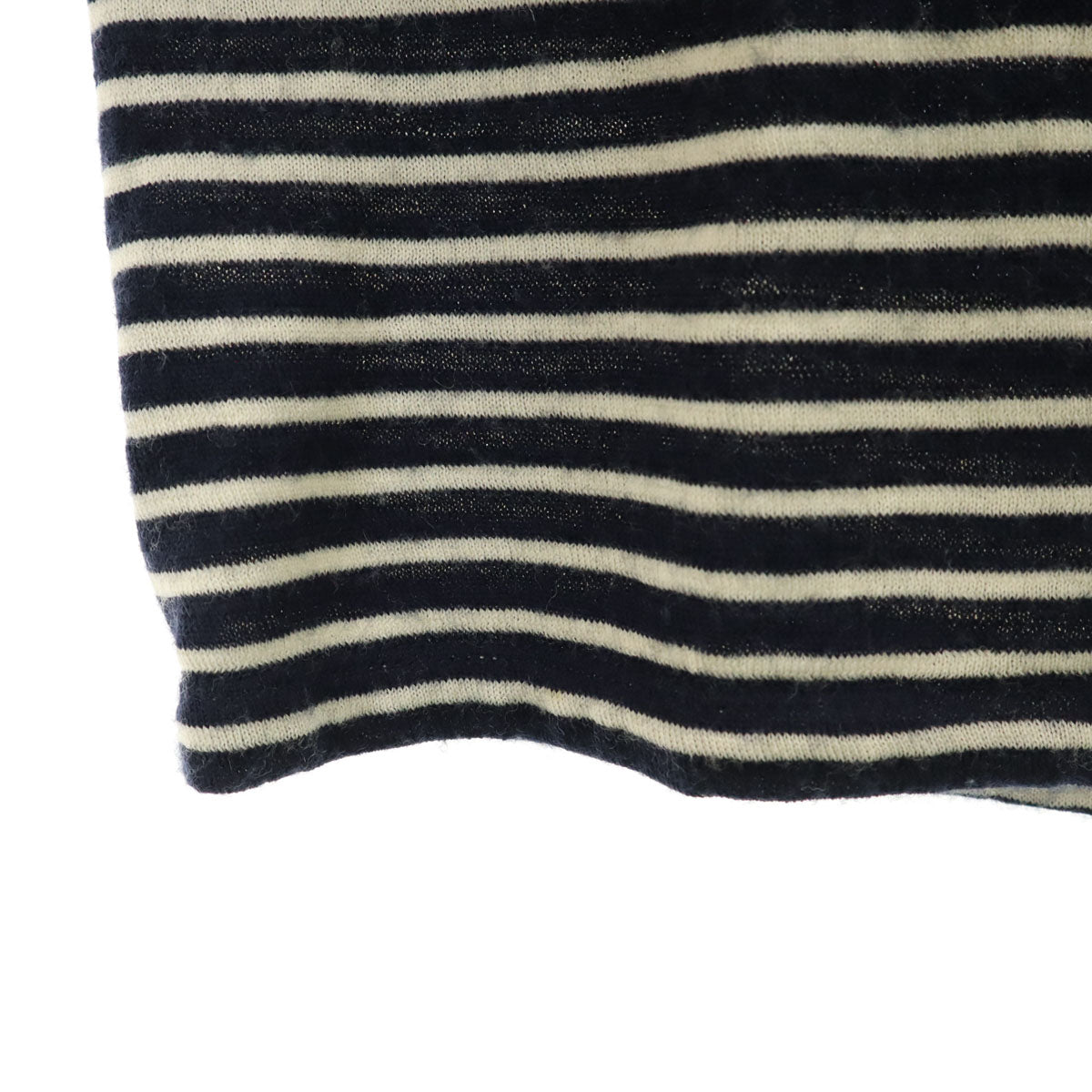 ARMANI COLLEZIONI アルマーニコレッツォーニ ボーダー柄 半袖 ニット M 濃紺 レディース