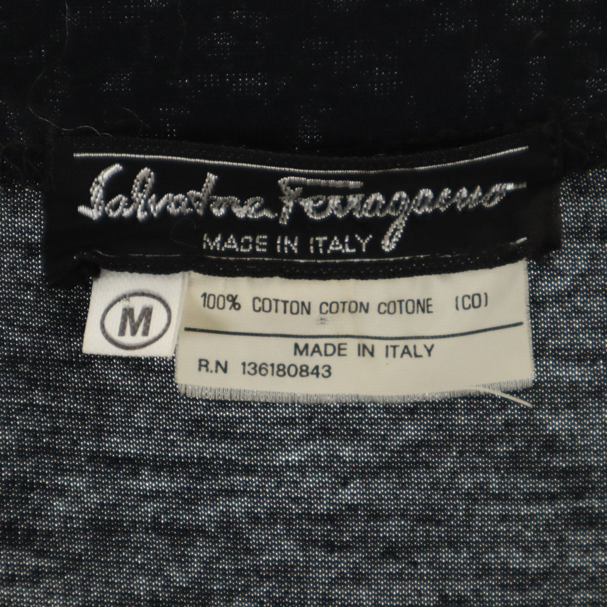 Salvatore Ferragamo サルヴァトーレフェラガモ 90s イタリア製 オールド ゼブラ プリント 半袖 Tシャツ M ブラック しまうま アニマル レディース