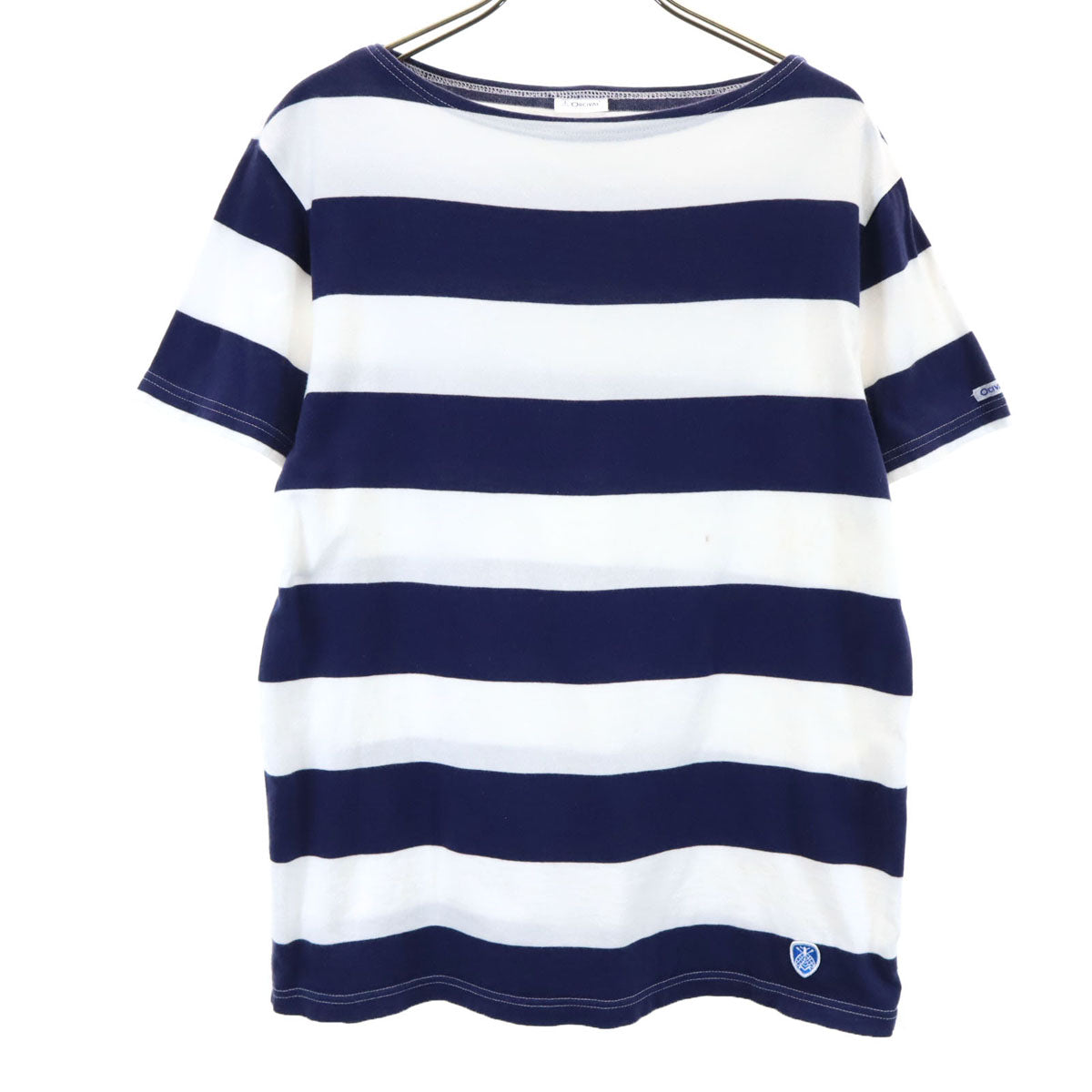 ORCIVAL オーシバル 日本製 ボーダー柄 半袖 ボートネック バスクシャツ 3 ネイビー メンズ