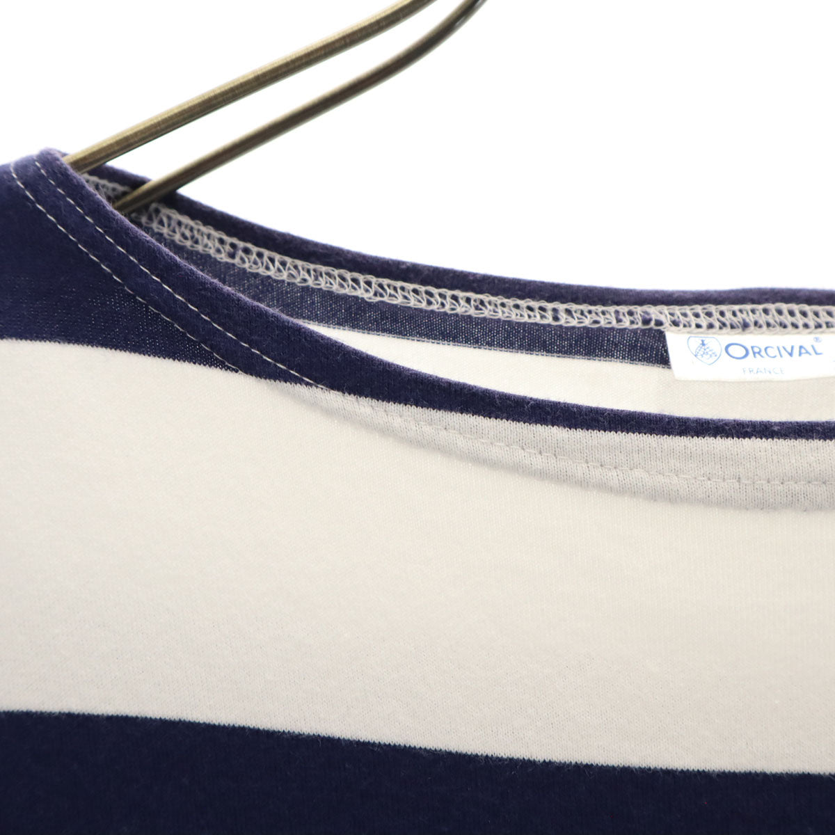 ORCIVAL オーシバル 日本製 ボーダー柄 半袖 ボートネック バスクシャツ 3 ネイビー メンズ