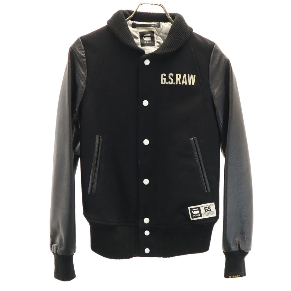 ジースターロゥ 袖切り替え ウールブレンド スタジャン S ブラック レディース