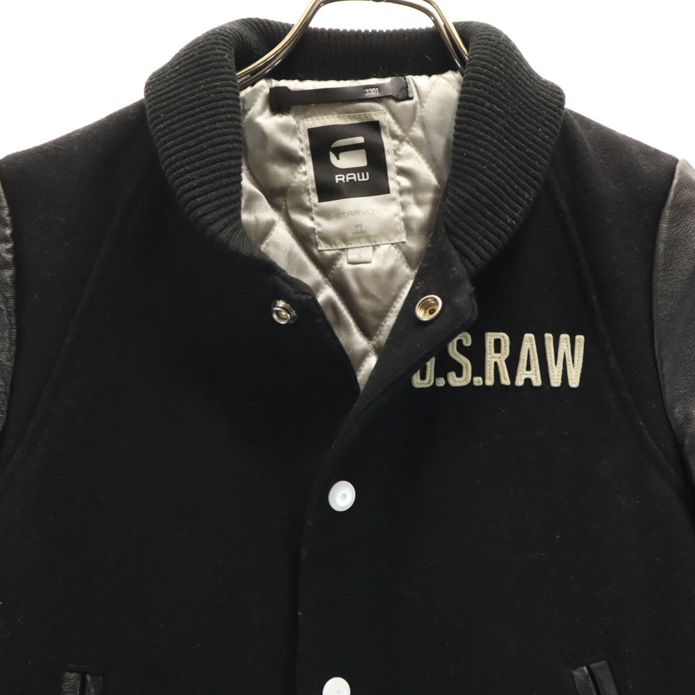 ジースターロゥ 袖切り替え ウールブレンド スタジャン S ブラック レディース