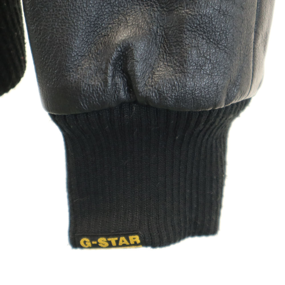 ジースターロゥ 袖切り替え ウールブレンド スタジャン S ブラック レディース