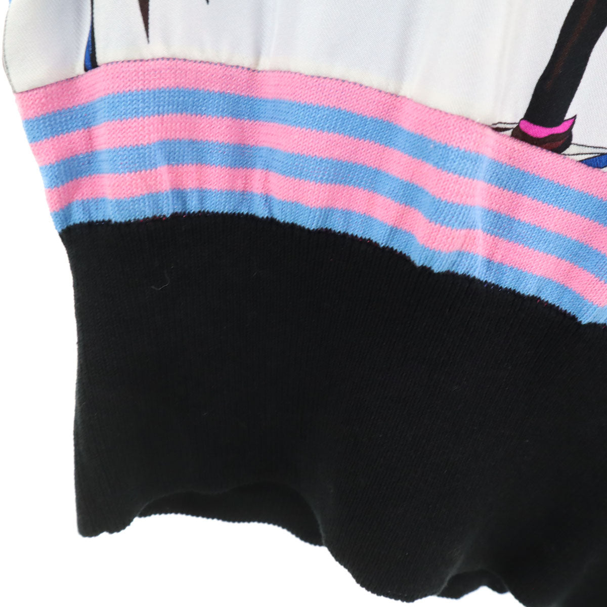 Emilio Pucci エミリオプッチ イタリア製 半袖 セーター XS ブルー系 レディース