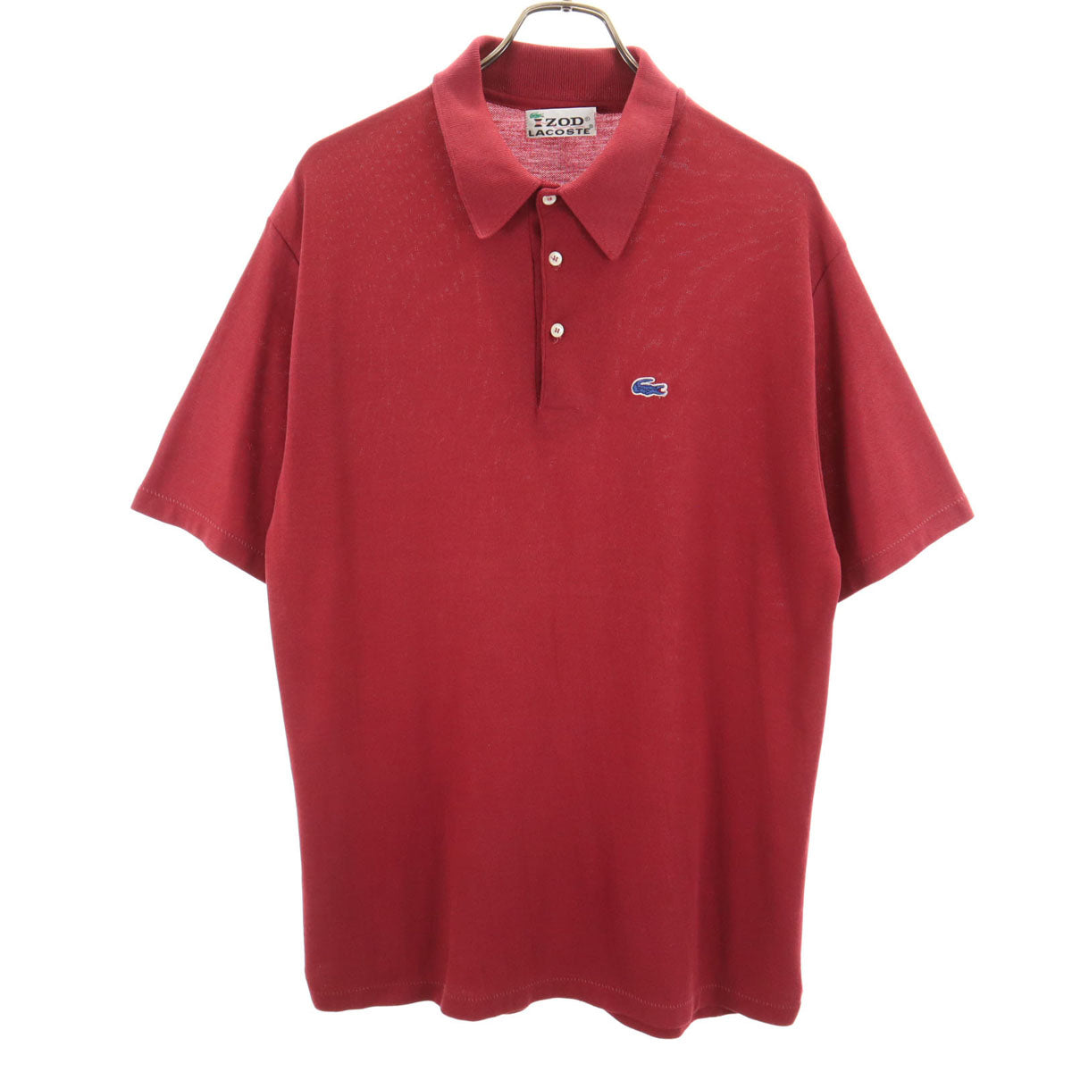 IZOD LACOSTE アイゾッドラコステ 70s ヴィンテージ 糸巻きタグ 半袖 ポロシャツ レッド系 メンズ
