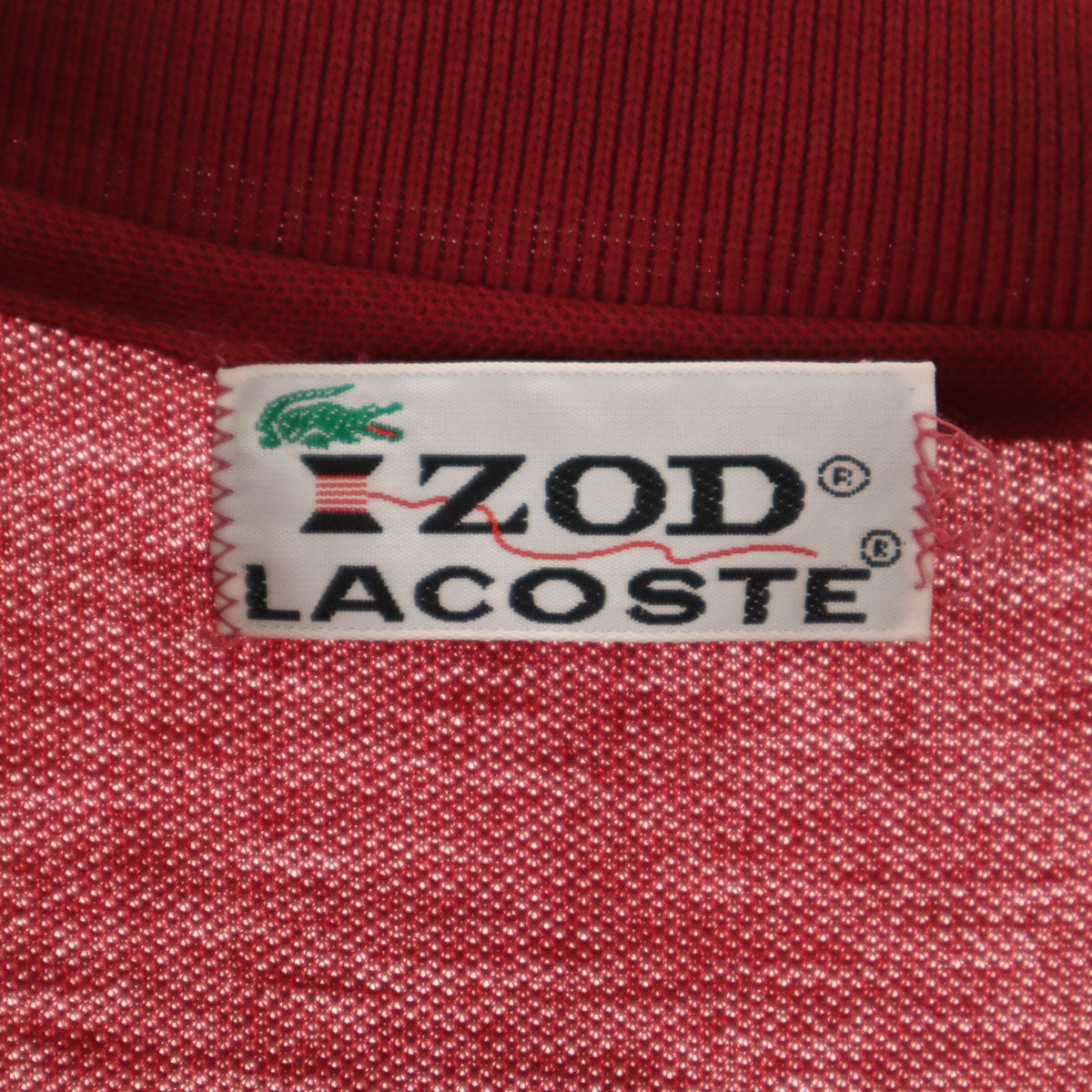 IZOD LACOSTE アイゾッドラコステ 70s ヴィンテージ 糸巻きタグ 半袖 ポロシャツ レッド系 メンズ