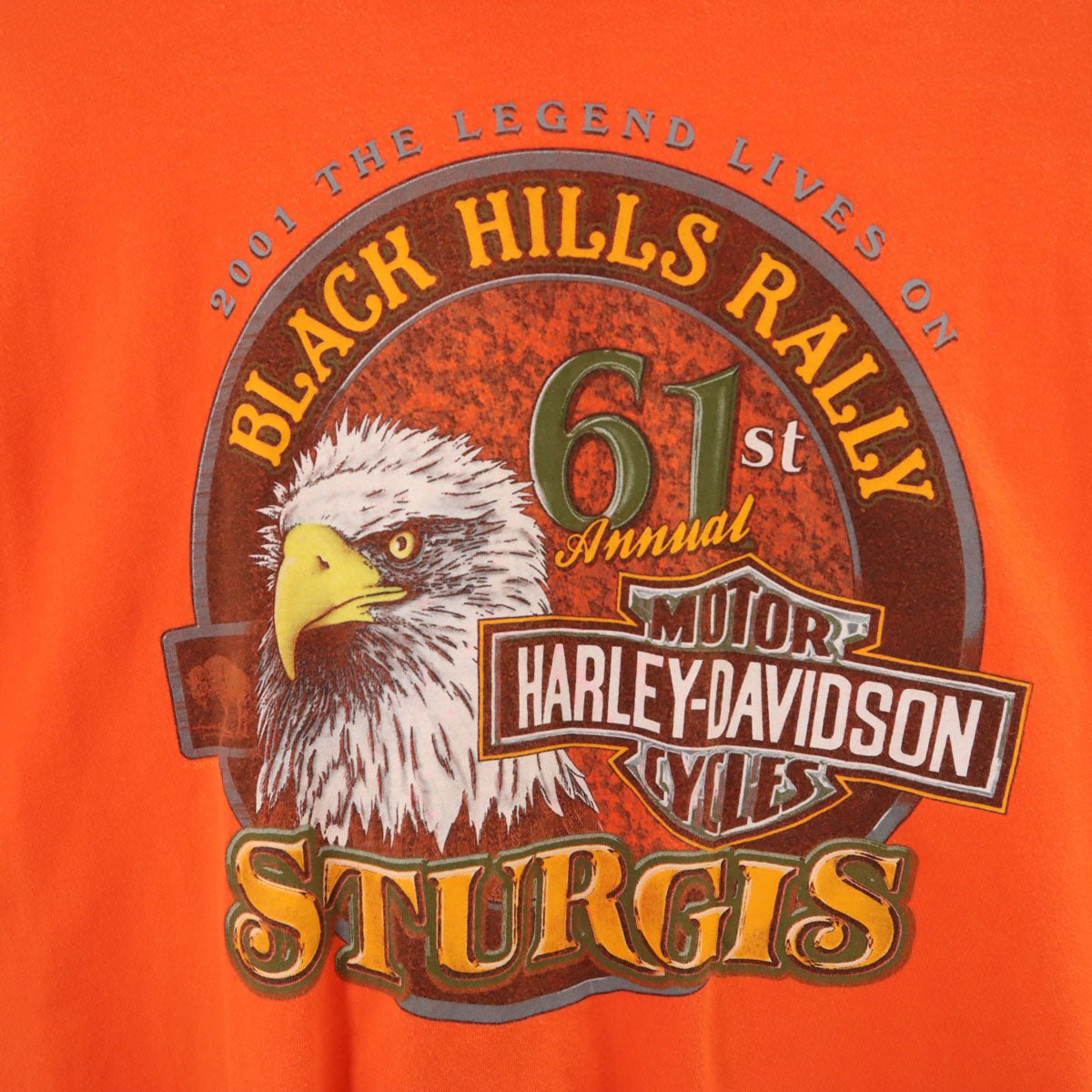 HARLEY DAVIDSON ハーレーダビッドソン 半袖 Tシャツ XL オレンジ メンズ