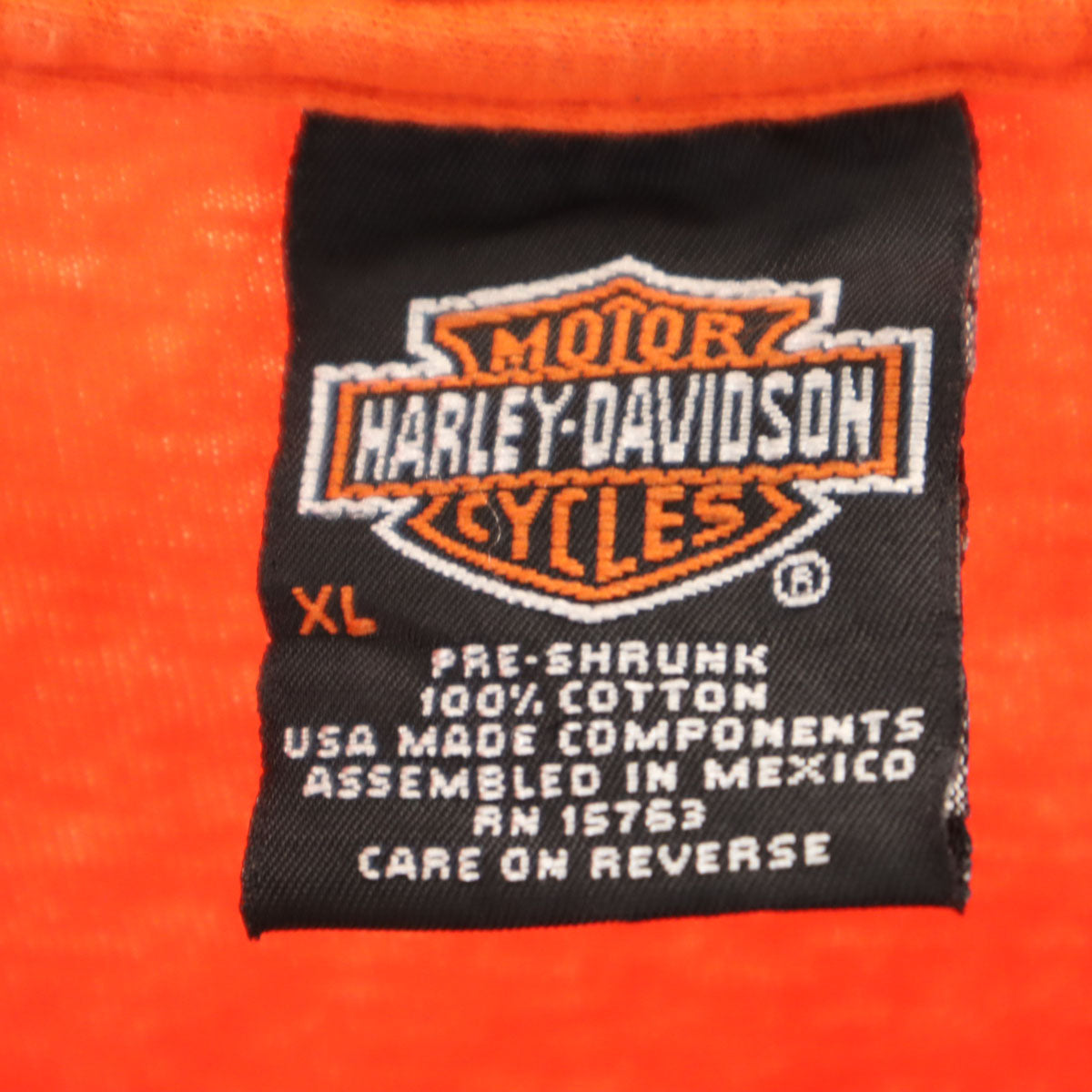 HARLEY DAVIDSON ハーレーダビッドソン 半袖 Tシャツ XL オレンジ メンズ