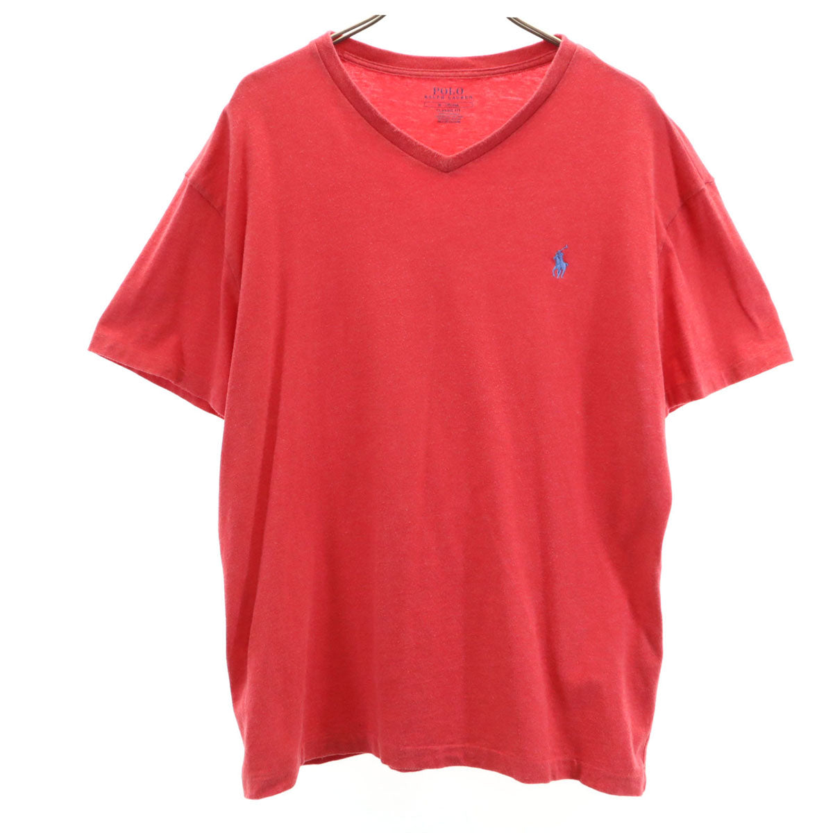 POLO RALPH LAUREN ポロラルフローレン 半袖 クラシックフィット Vネック Tシャツ M レッド系 メンズ