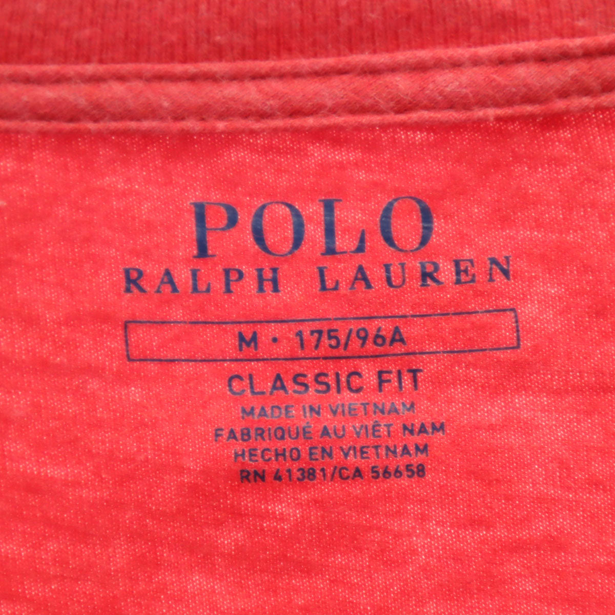 POLO RALPH LAUREN ポロラルフローレン 半袖 クラシックフィット Vネック Tシャツ M レッド系 メンズ