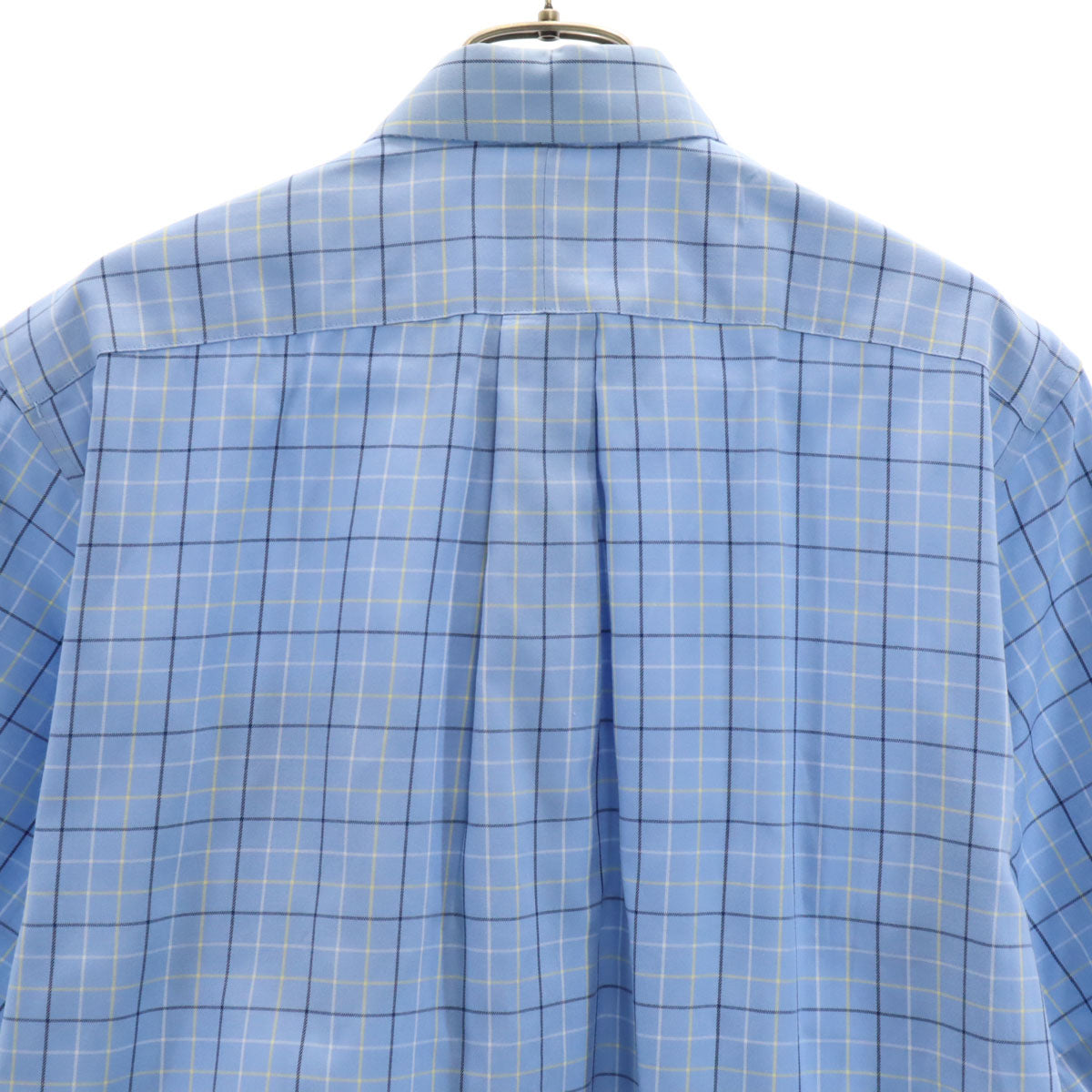 L.L.Bean エルエルビーン チェック柄 半袖 ボタンダウンシャツ S ブルー系 アウトドア メンズ