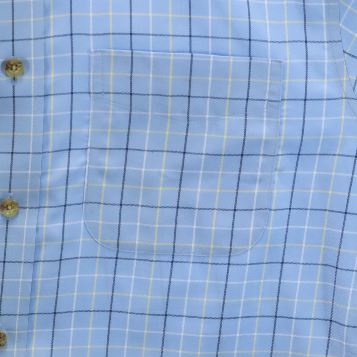 L.L.Bean エルエルビーン チェック柄 半袖 ボタンダウンシャツ S ブルー系 アウトドア メンズ