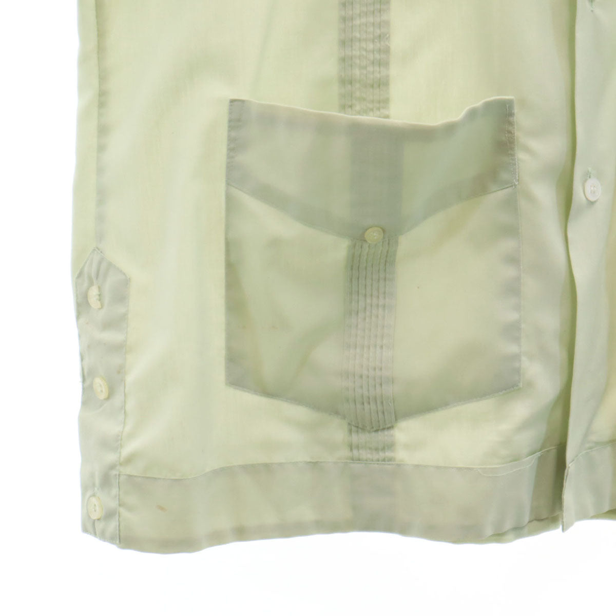 LWILDER 80s ヴィンテージ 半袖 キューバシャツ M ミントグリーン メンズ