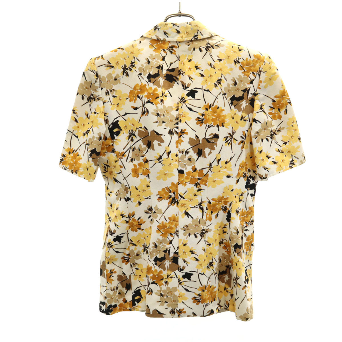 Valentino Garavani ヴァレンティノガラヴァーニ イタリア製 花柄 半袖 テーラードジャケット 42/8 白系 レディース