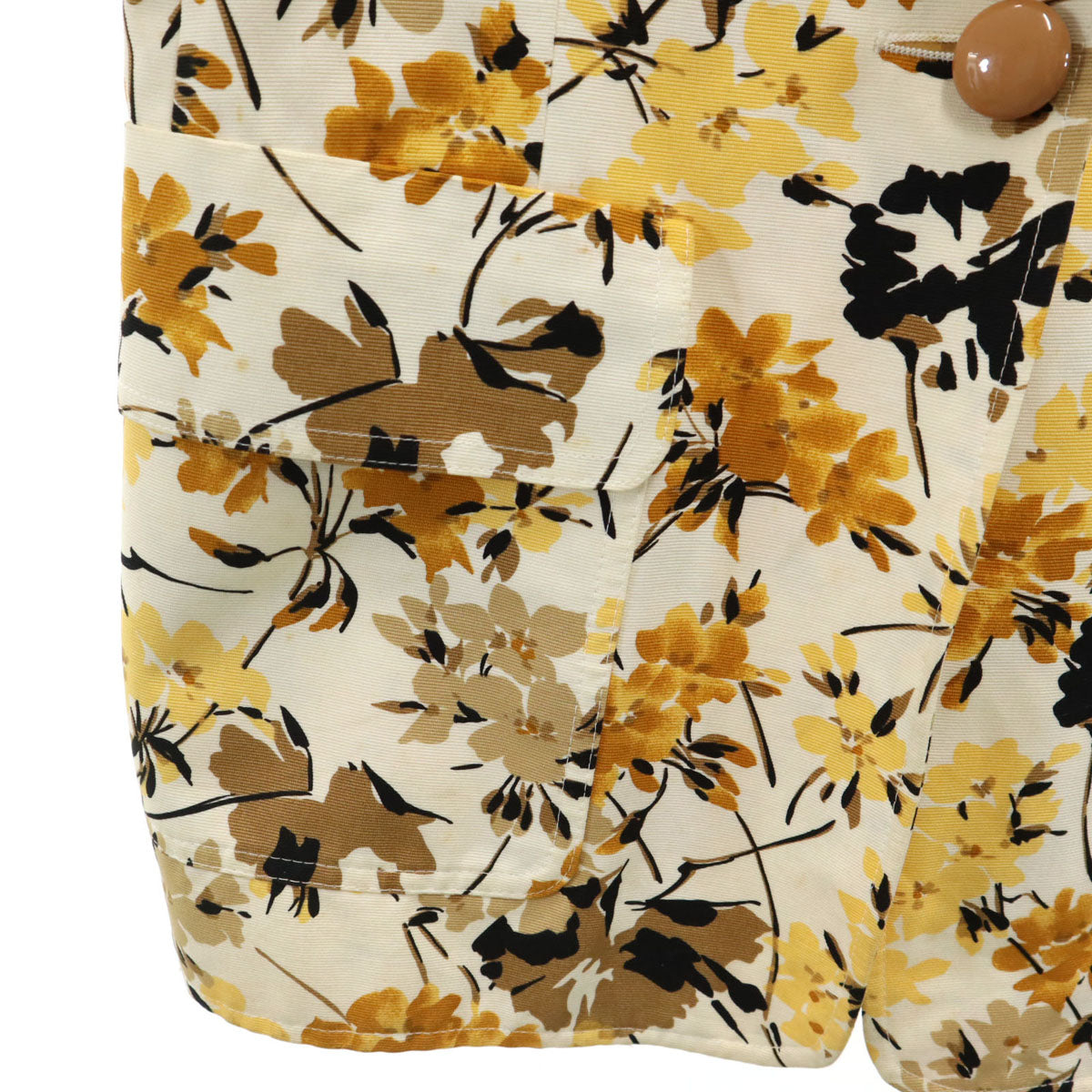 Valentino Garavani ヴァレンティノガラヴァーニ イタリア製 花柄 半袖 テーラードジャケット 42/8 白系 レディース