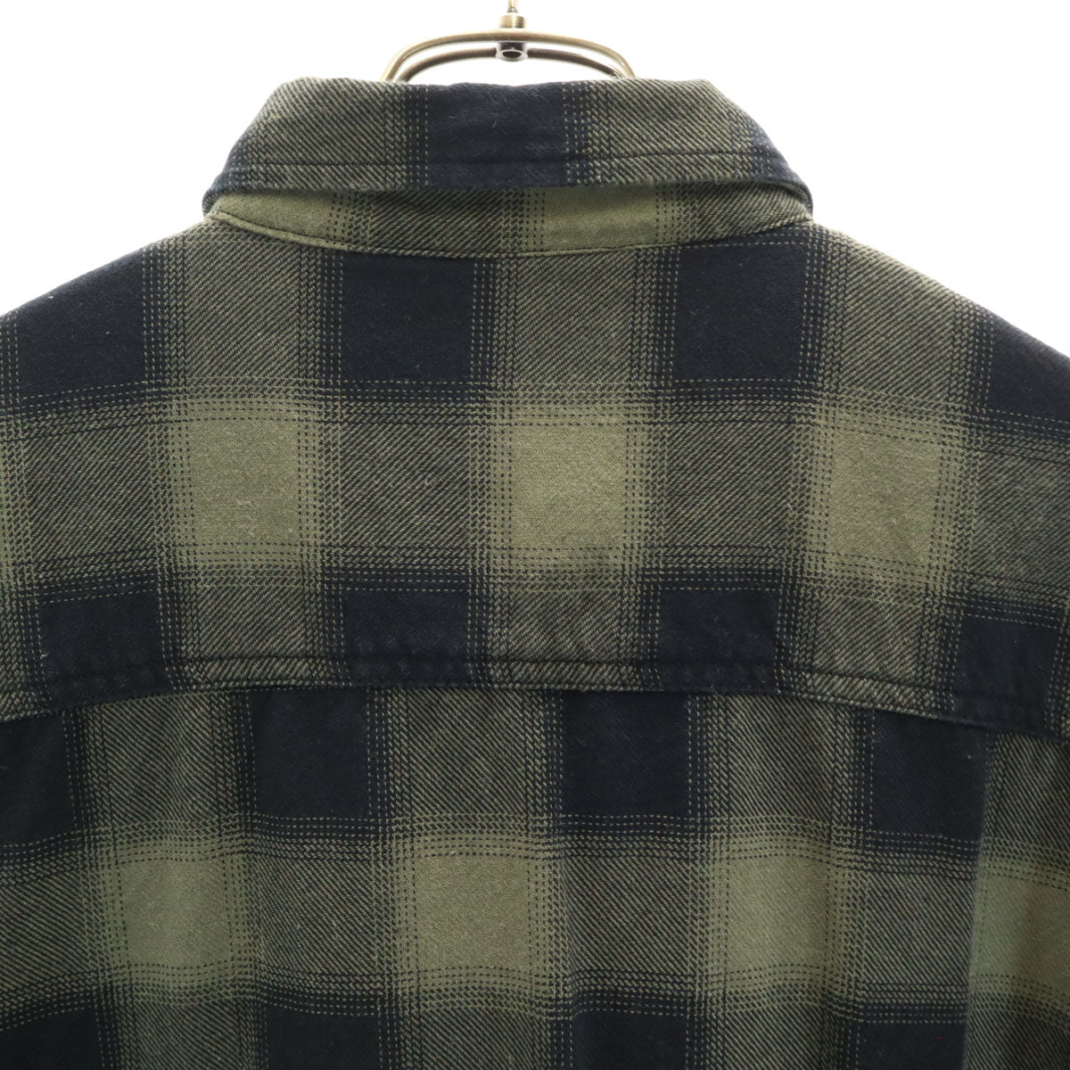 ZARA ザラ チェック柄 半袖 シャツ M カーキ ORIGINAL DENIM 1975 メンズ