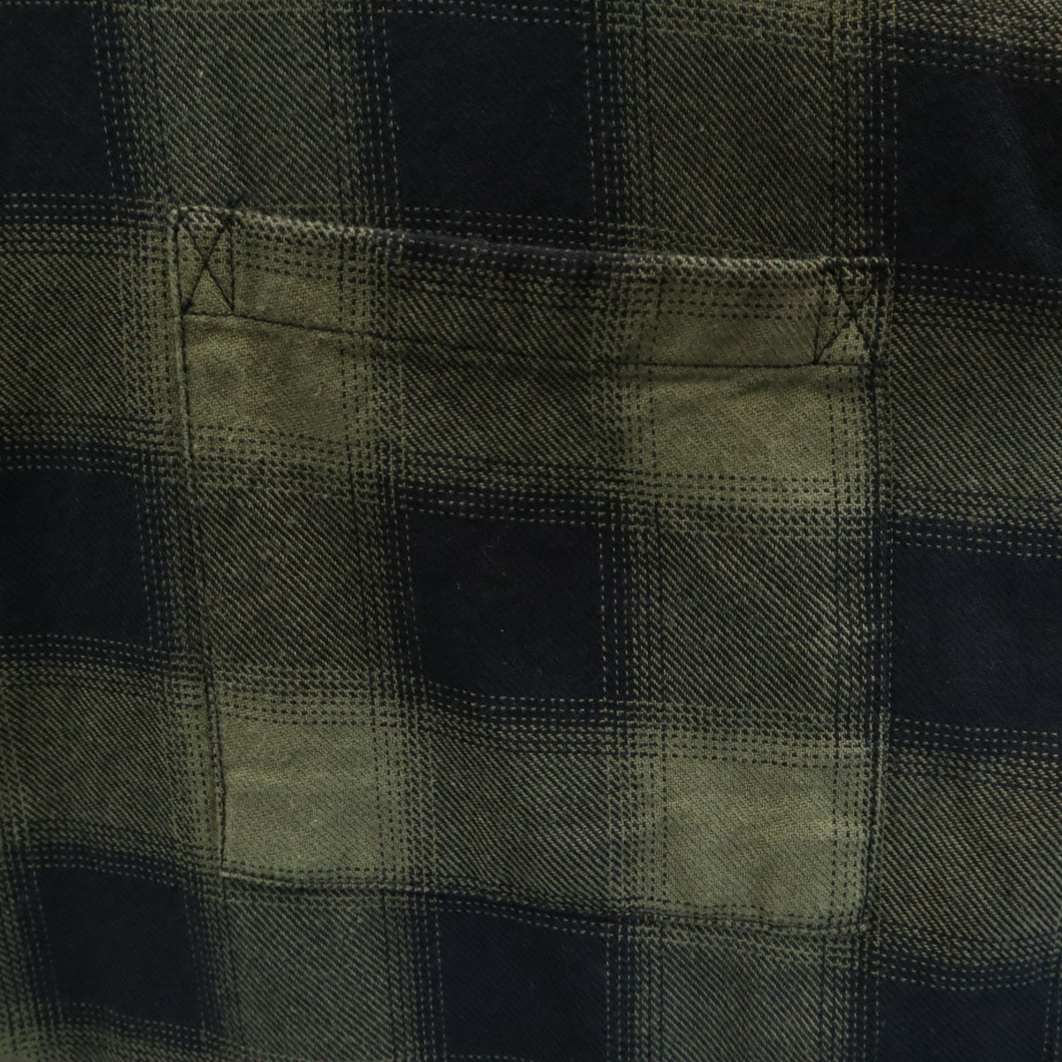 ZARA ザラ チェック柄 半袖 シャツ M カーキ ORIGINAL DENIM 1975 メンズ