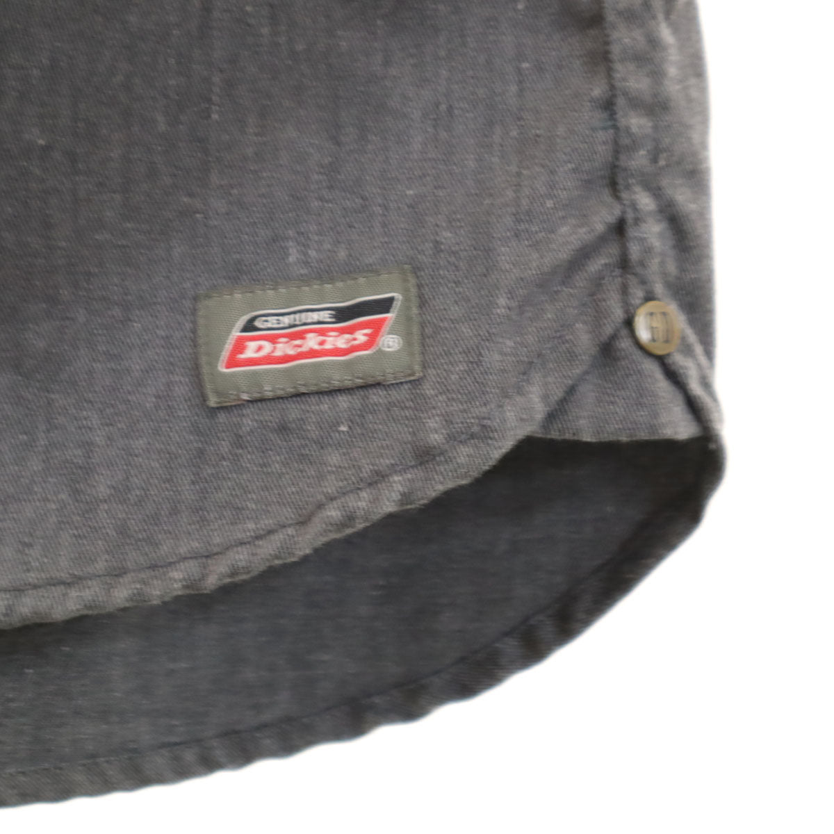 Dickies ディッキーズ 半袖 スリムフィット ワークシャツ XL チャコールグレー メンズ