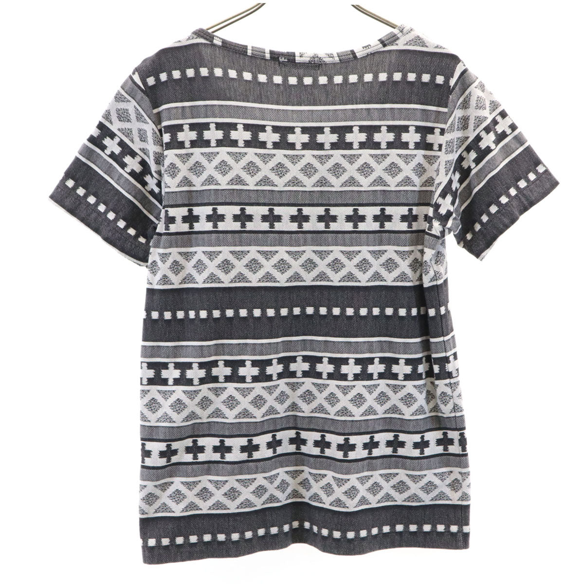 tricot COMME des GARCONS トリコットコムデギャルソン 92年 90s 日本製 オールド 総柄 半袖 Tシャツ グレー系 レディース