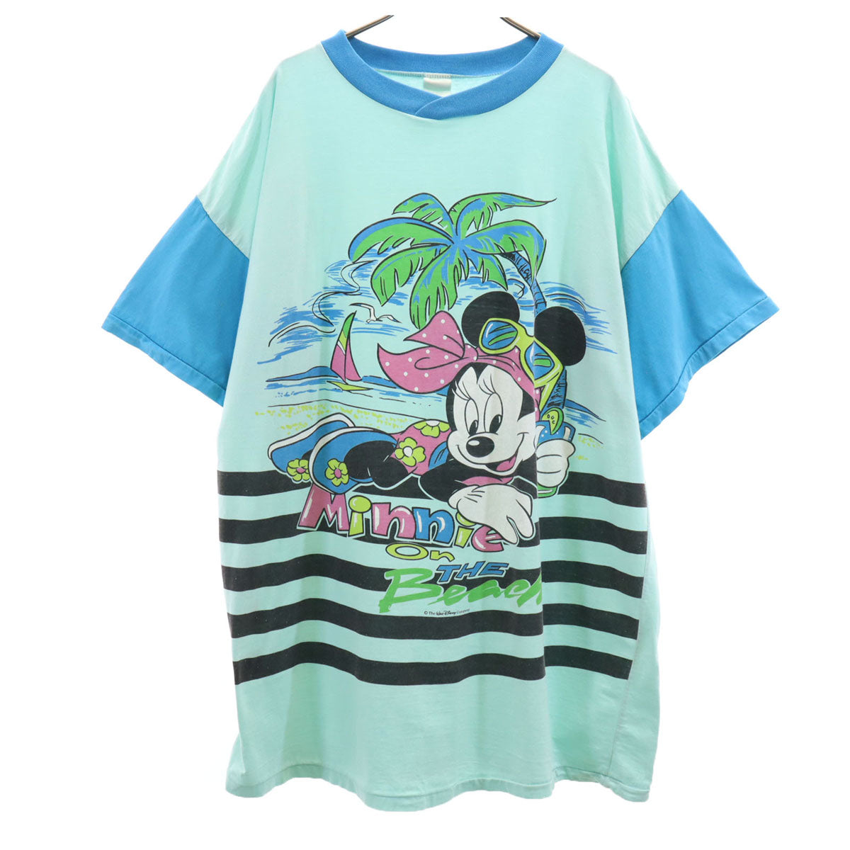 AMERICAN WEAR アメリカンウェア ミニーマウス 半袖 Tシャツ ミント系 Disney ディズニー キャラクター シングルステッチ メンズ