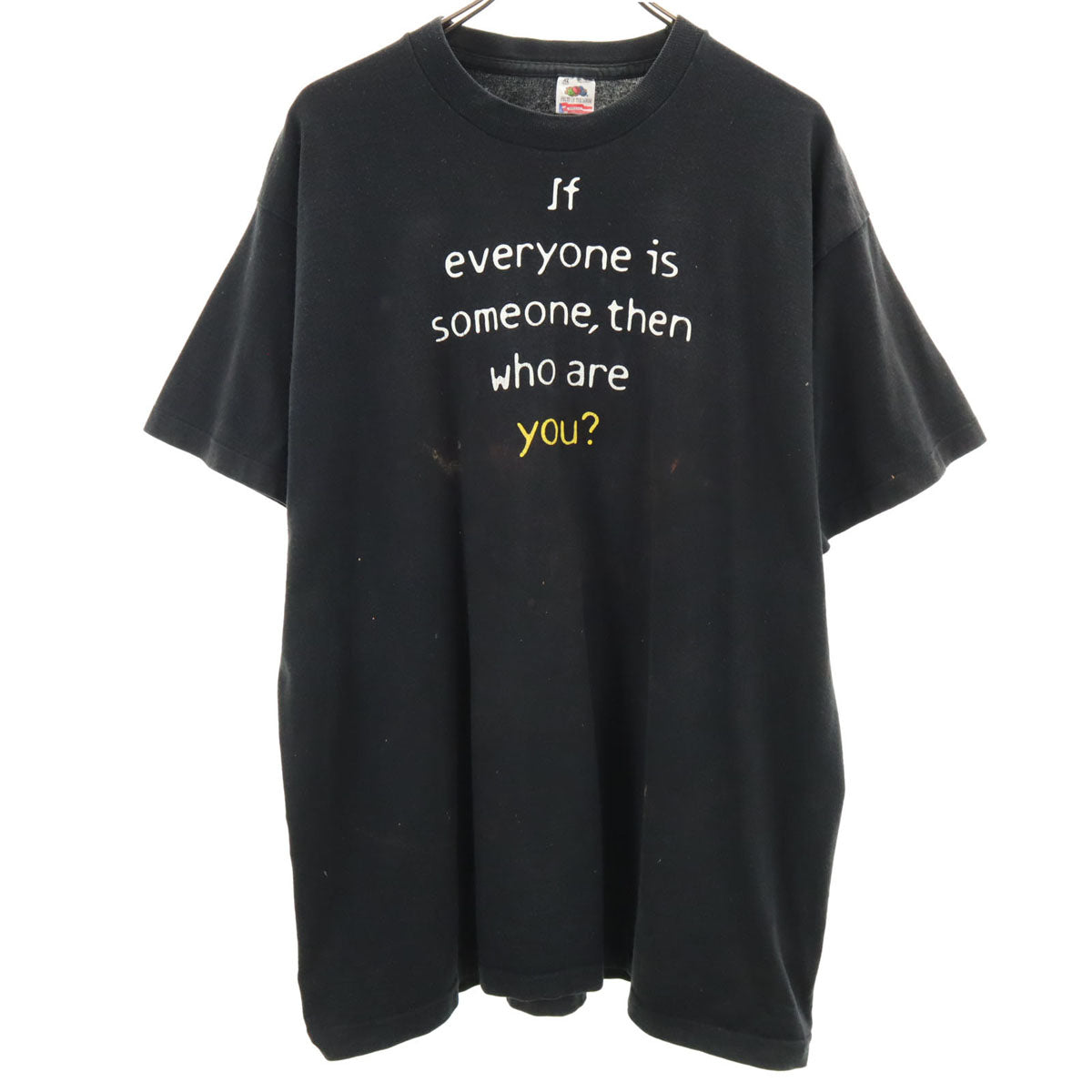 FRUIT OF THE LOOM フルーツオブザルーム 90s USA製 オールド 半袖 Tシャツ XL ブラック メンズ