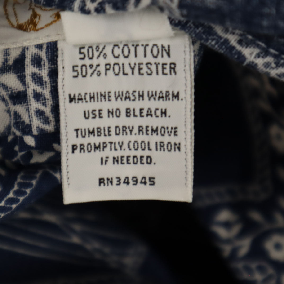 reyn spooner レインスプーナー 70s 80s ヴィンテージ 金タグ 半袖 ハーフボタン シャツ 14 ブルー系 キッズ