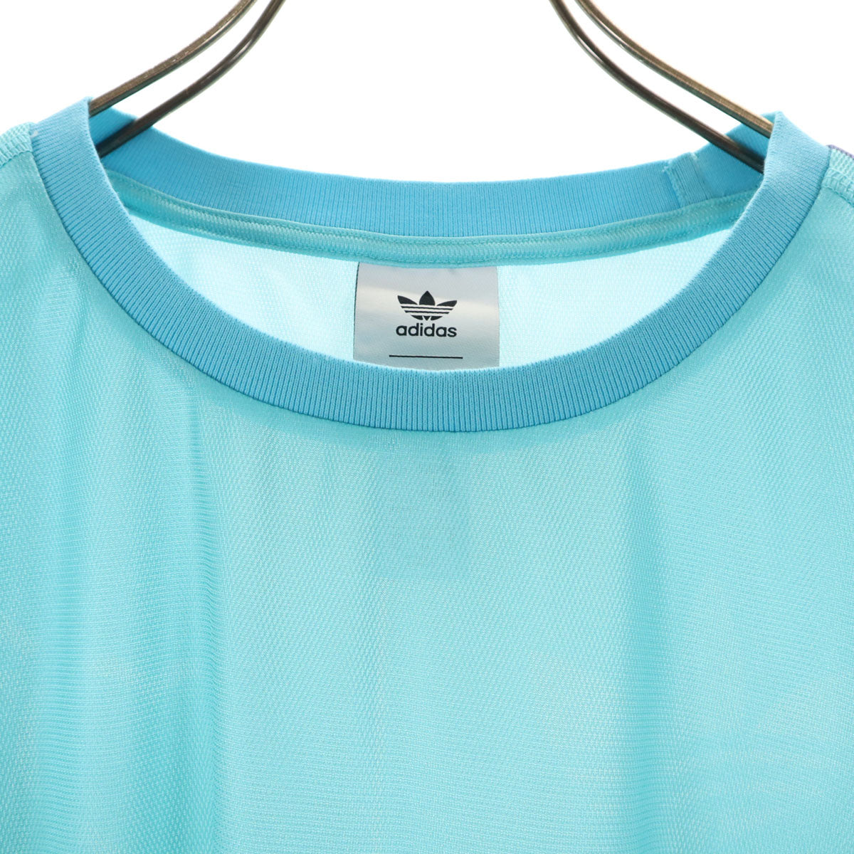 adidas Originals アディダスオリジナルス HUMAN MADE ヒューマンメイド コラボ トレフォイルロゴ 半袖 グラフィック Tシャツ O 水色 メンズ