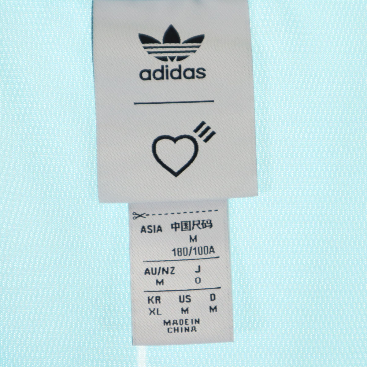 adidas Originals アディダスオリジナルス HUMAN MADE ヒューマンメイド コラボ トレフォイルロゴ 半袖 グラフィック Tシャツ O 水色 メンズ