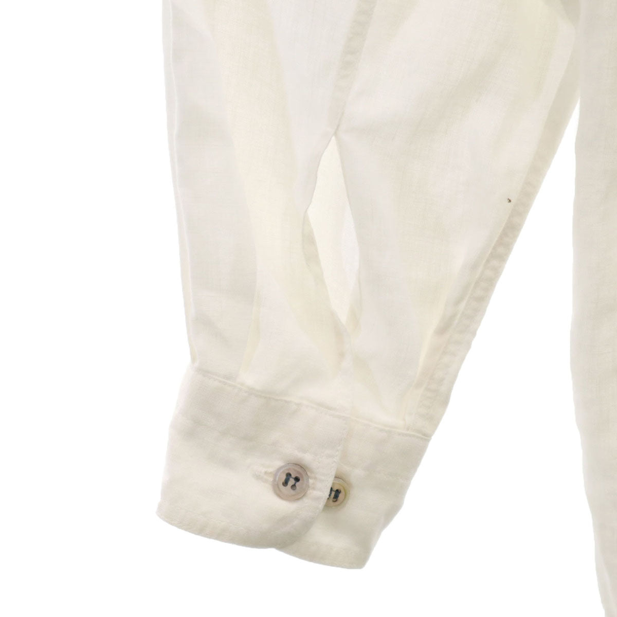 issei miyake the shirts イッセイミヤケ ザ シャツ 90s リネン オールド 長袖 バンドカラーシャツ M ホワイト メンズ