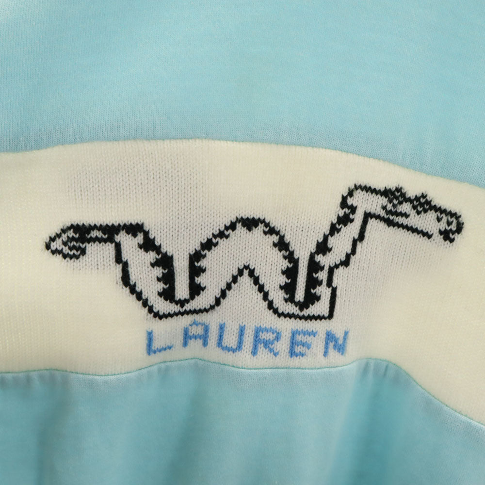 Hanes ヘインズ 80s USA製 ヴィンテージ 切り替え 長袖 ニット切替 トレーナー XXL 水色 ビッグサイズ メンズ