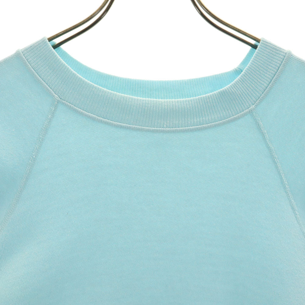 Hanes ヘインズ 80s USA製 ヴィンテージ 切り替え 長袖 ニット切替 トレーナー XXL 水色 ビッグサイズ メンズ