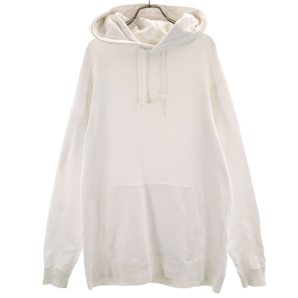 STUSSY ステューシー 長袖 スウェットパーカー L ホワイト メンズ