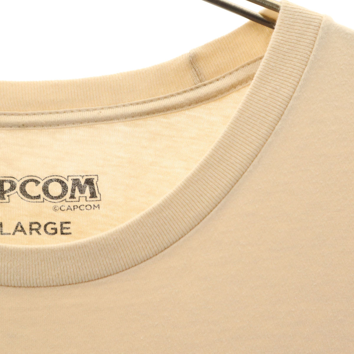 CAPCOM カプコン ストリートファイター プリント 半袖 Tシャツ XL アイボリー メンズ