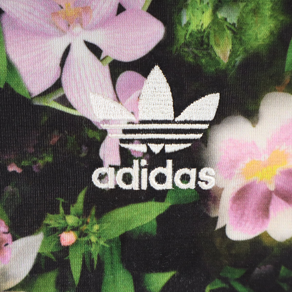 adidas Originals アディダスオリジナルス トレフォイルロゴ 花柄 トラックジャケット L ブラック ジャージ レディース