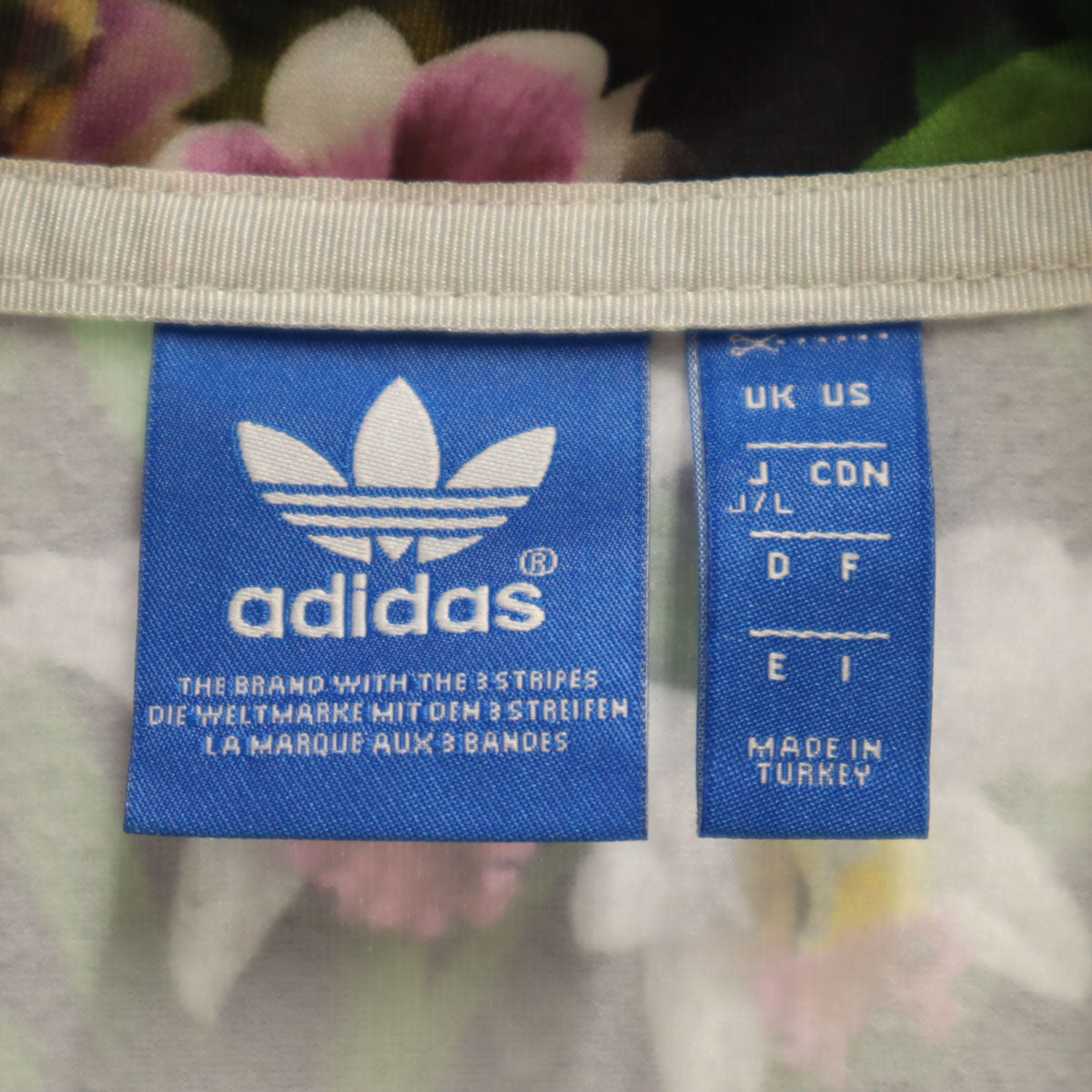 adidas Originals アディダスオリジナルス トレフォイルロゴ 花柄 トラックジャケット L ブラック ジャージ レディース