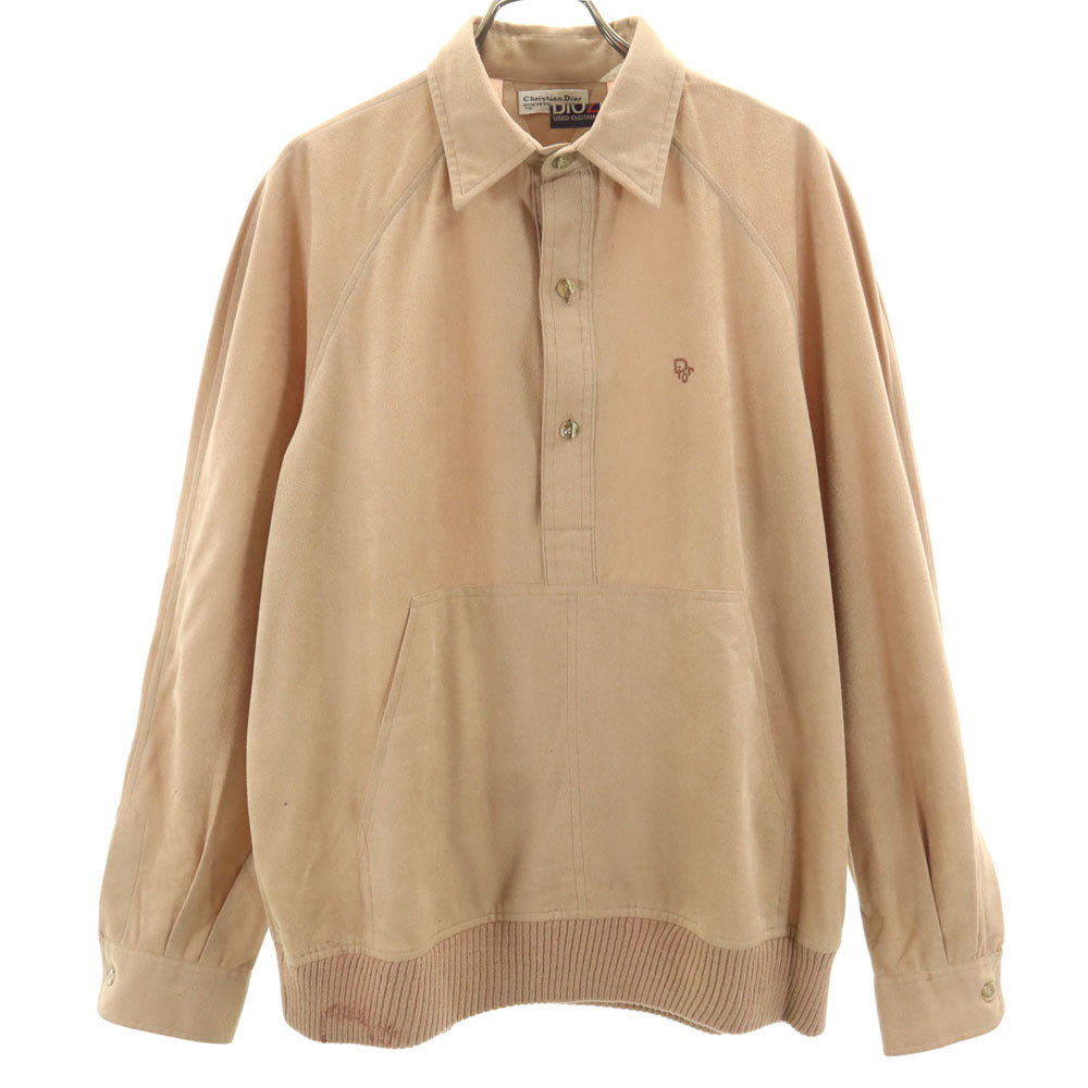 Christian Dior クリスチャンディオール 80s 長袖 プルオーバー シャツ ベージュ メンズ