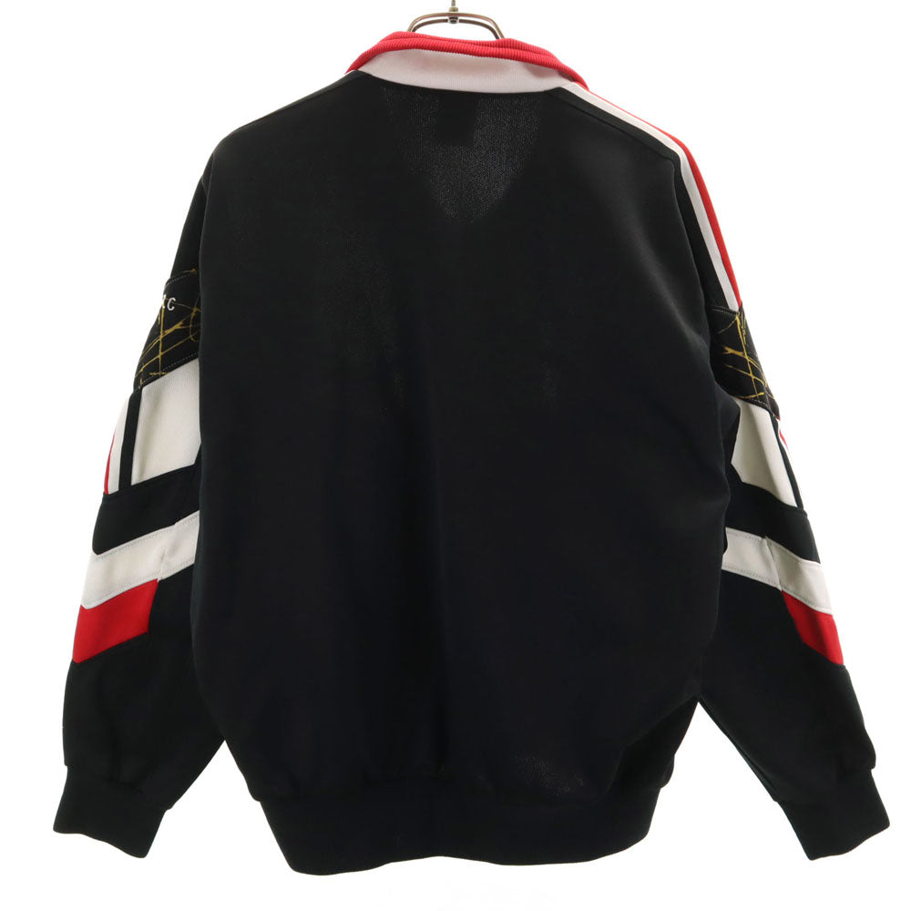 adidas アディダス 80s デサント社 日本製 ヴィンテージ トレフォイルロゴ トラックジャケット M ブラック 他 ジャージ メンズ