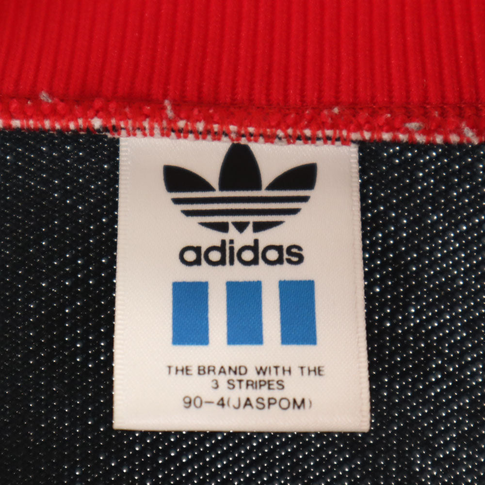 adidas アディダス 80s デサント社 日本製 ヴィンテージ トレフォイルロゴ トラックジャケット M ブラック 他 ジャージ メンズ