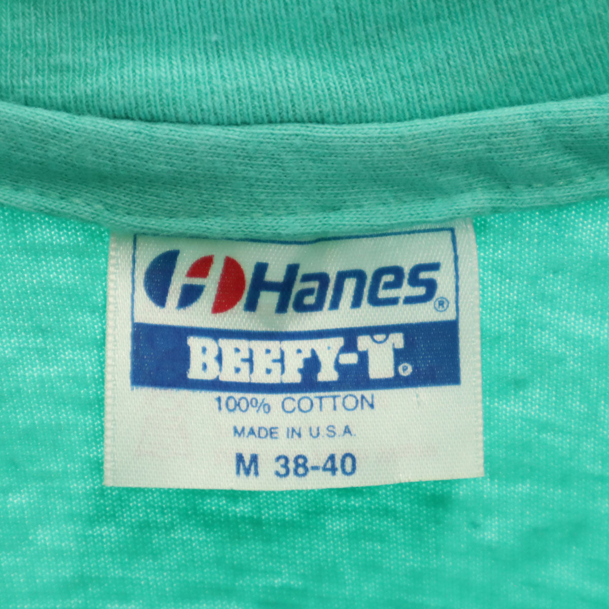 Hanes ヘインズ 90s USA製 オールド 半袖 Tシャツ M グリーン系 メンズ
