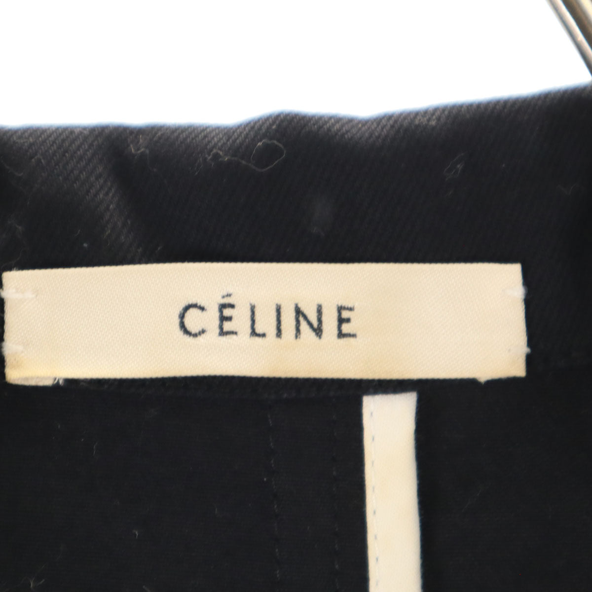 CELINE セリーヌ フランス製 半袖 ロング ベスト 36 ブラック レディース