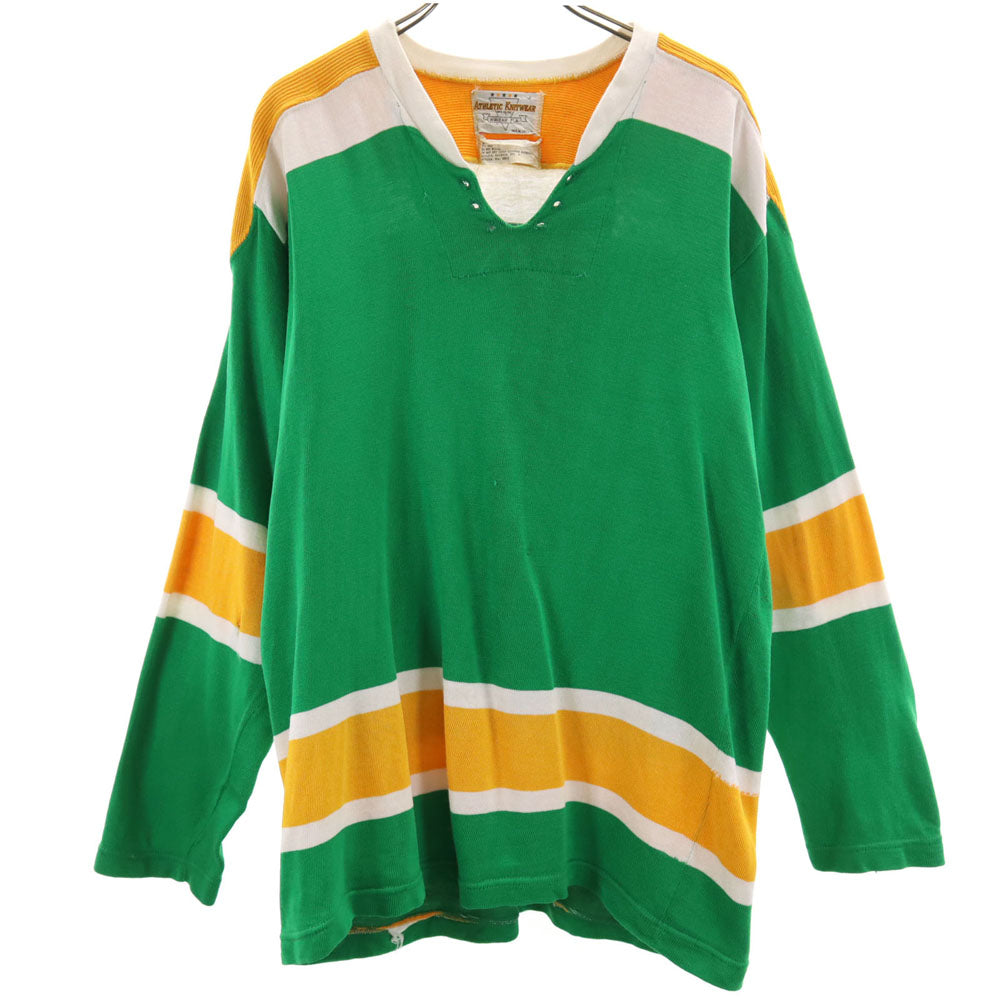 60s 70s ヴィンテージ 長袖 スウェット グリーン 他 メンズ